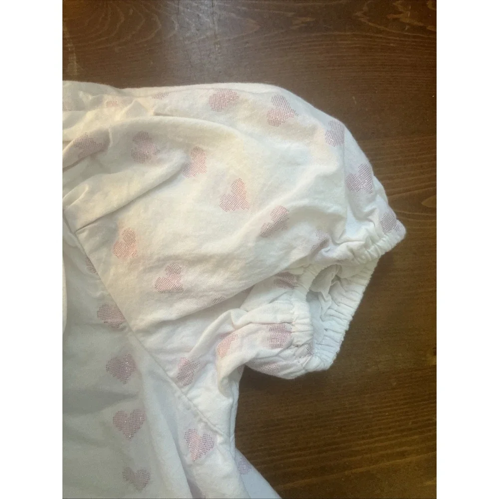 Old Navy‎ Girls Top Heart Print - Puff Sleeve Shirt - 3T